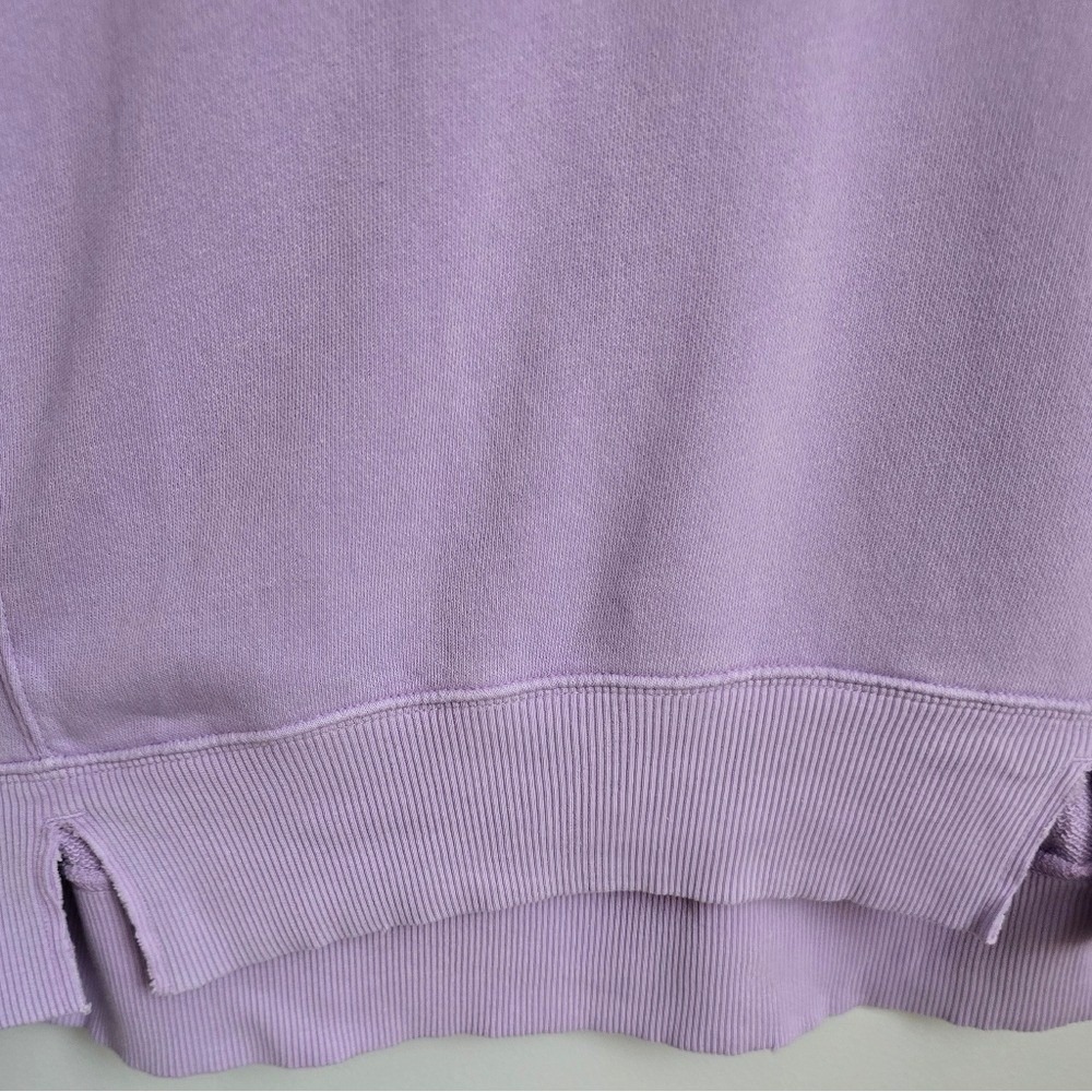 AERIE New Oversized Going off the Rails Purple Crewneck Sweatshirt SZ Small Cozy - Picture 5 of 11